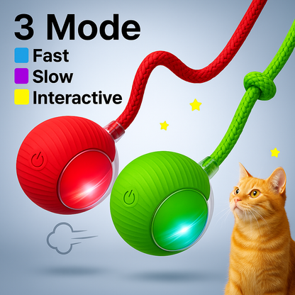 2PC Pet Interactive Ball Toys Automatic Rolling Ball