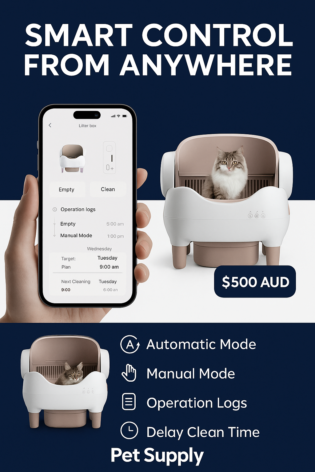 Pet Supply Smart Cat Litter Tray