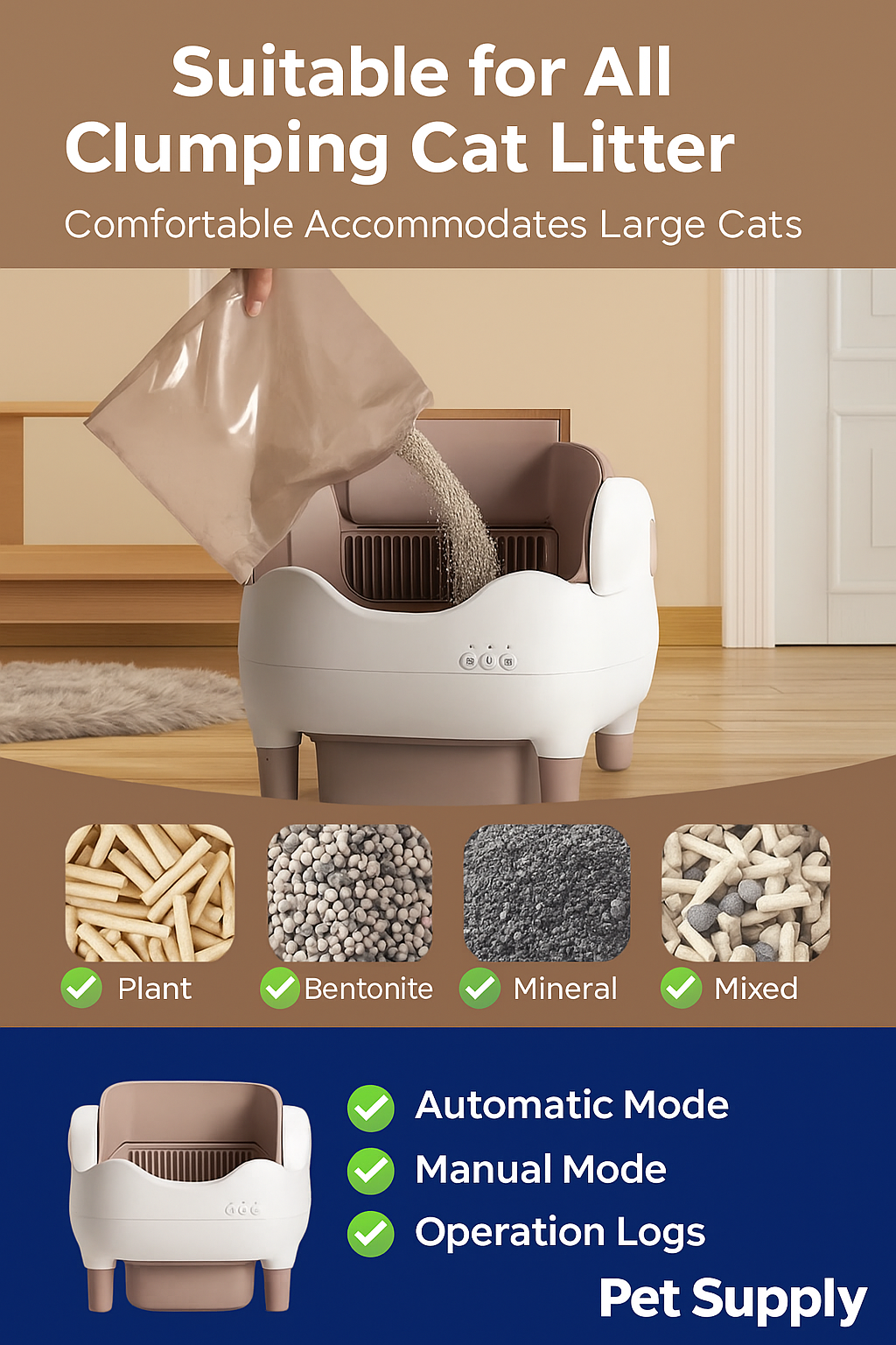 Pet Supply Smart Cat Litter Tray